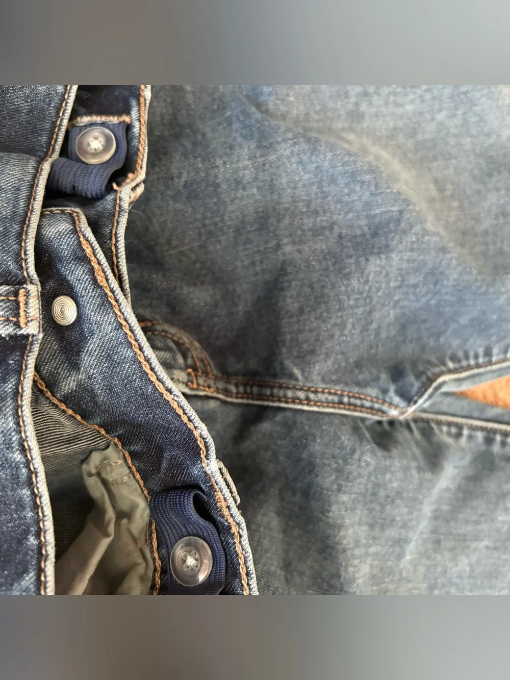 Old Navy Kids Denim Baggy Wide-Leg Jeans High Rise Adjustable Waist Size 16